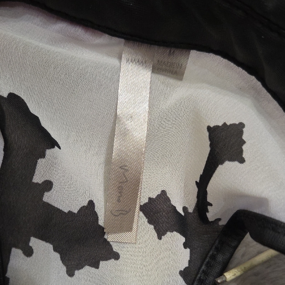 Sheer Black and White Cross Blouse - Picture 9 of 9